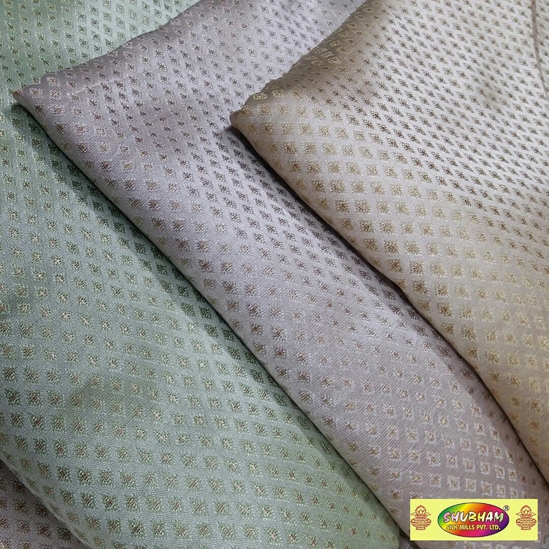 Sherwani 58 Brocade Fabric - 100 Cm Length 58 Inch Width | Washable Jacquard Material In All Light Colors For Wedding Wear