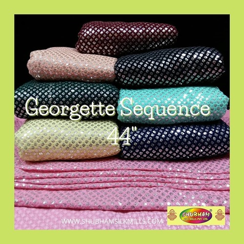 Washable Party Wear Georgette Embroidery Fabric