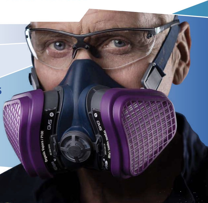 Gvs Elipse Ov Ag P100 Half Face Gas Mask Respirator