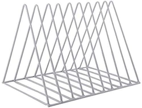 Newspaper Rack - Iron Wire, 11x16 Inches, Silver | Electroplated Finish, 9 Slot Organizer For Magazines And Files, Elegant Desktop Decoration