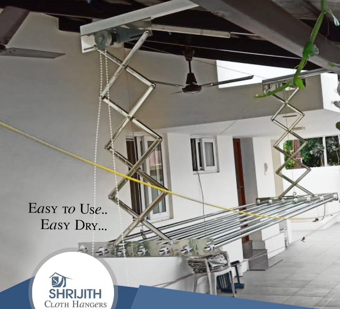 Silver Ceiling Cloth Drying Hanger In Peelmedu