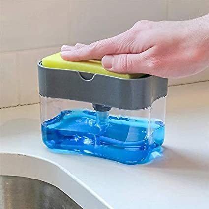 Automatic Liquid Soap Pump Dispenser - PVC Material, 14 x 8.9 x 10.2 Centimeters , Multicolour, Rectangular Shape, BPA Free