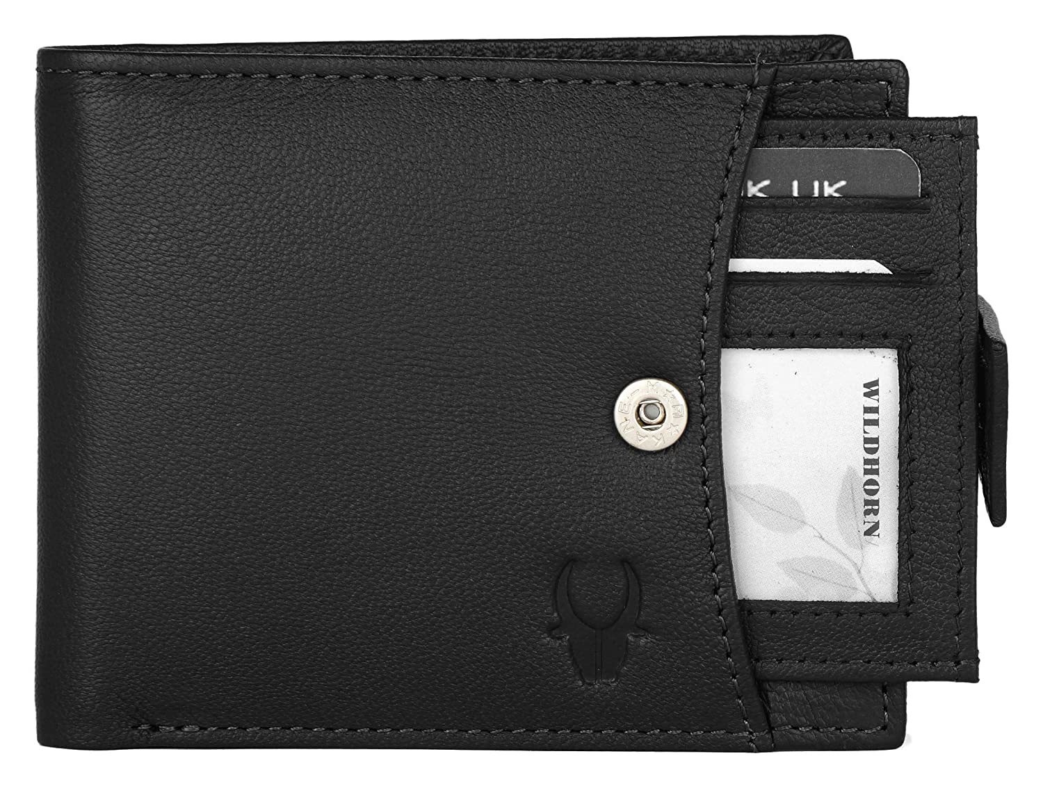 Black Rfid Protected Genuine High Quality Leather Wallet For Men