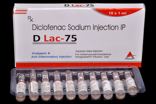 Diclofenac Sodium Injection - 75 mg/ml, Liquid Formulation for Pain Relief and Anti-Inflammatory Use, Suitable for Adults and Teenagers