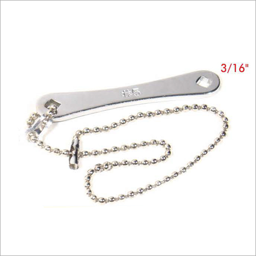 Tank Wrenches TW5WC Tank Wrench 5WC - Steel, 75mm, Silver | Secure Grip, Corrosion Resistant, Attached Chain