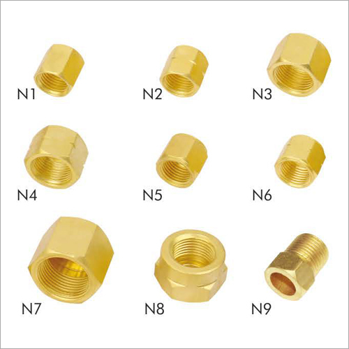 Union Nuts - Brass, Varied Sizes | Corrosion Resistant, Durable, Easy Installation, High Strength, Precise Threads, Reliable Connection, Polished Finish, Hardness: 60-70Hrb