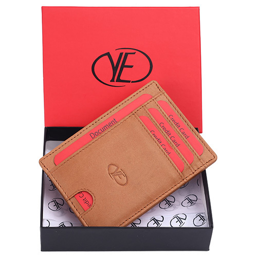 Leather Rfid Protection Mens Card Holder