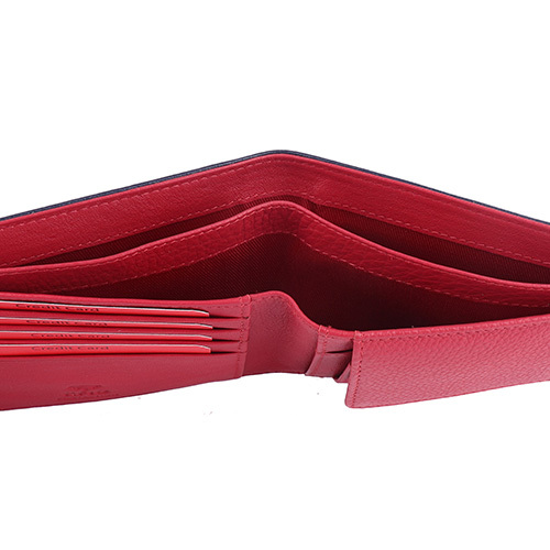 Brown Red Leather Wallet