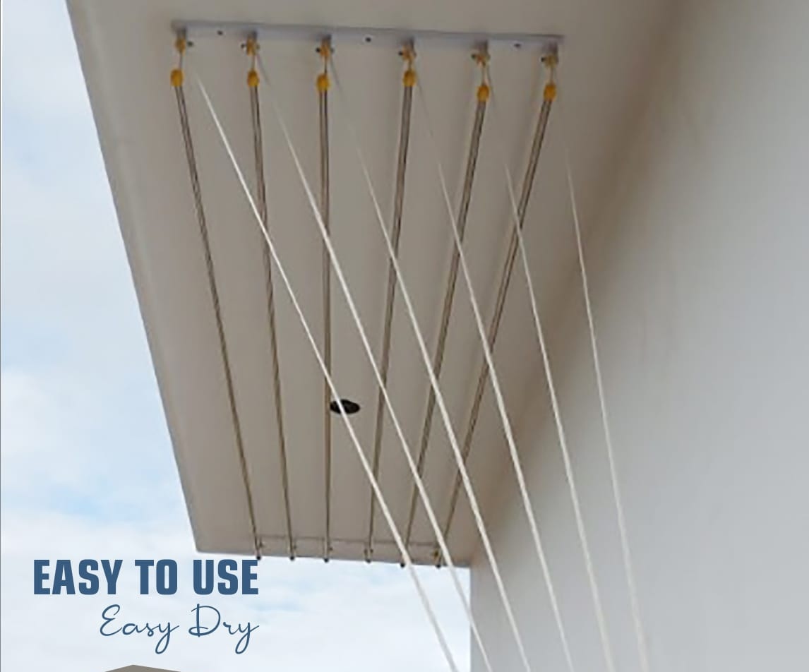Silver Ceiling Cloth Drying Hanger In Kalapatti