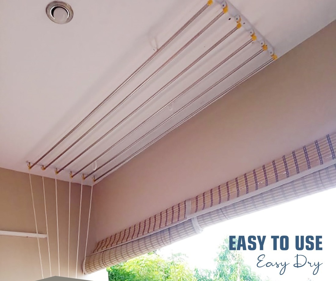 Silver Ceiling Cloth Drying Hanger In Karamadai