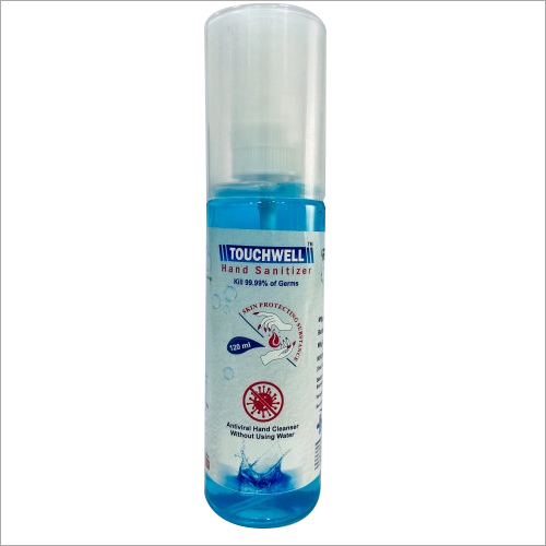Alcohol Based Liquid Hand Sanitizer - 71-80% Ethanol Content , 120 mL Spray Bottle with Orange Fragrance, Suitable for All Ages, Anti-Bacterial