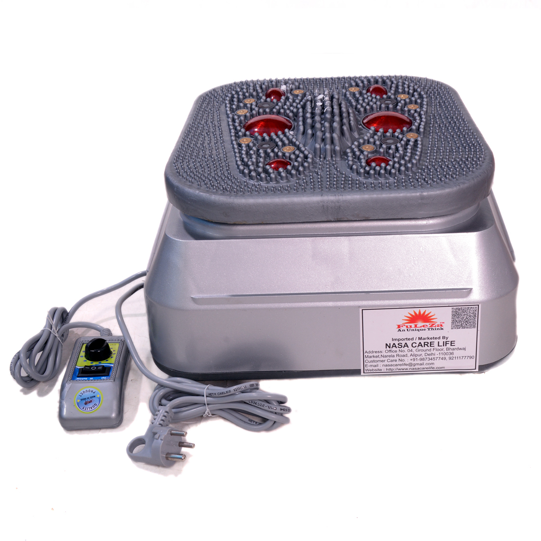 Wonder Blood Circulation Machine - Abs Plastic, 42x42x32cm, Silver | Acupressure Therapy, Vibration/therapy, Magnet Therapy, Enhance Blood Circulation, Stress Relief, Improve Flexibility