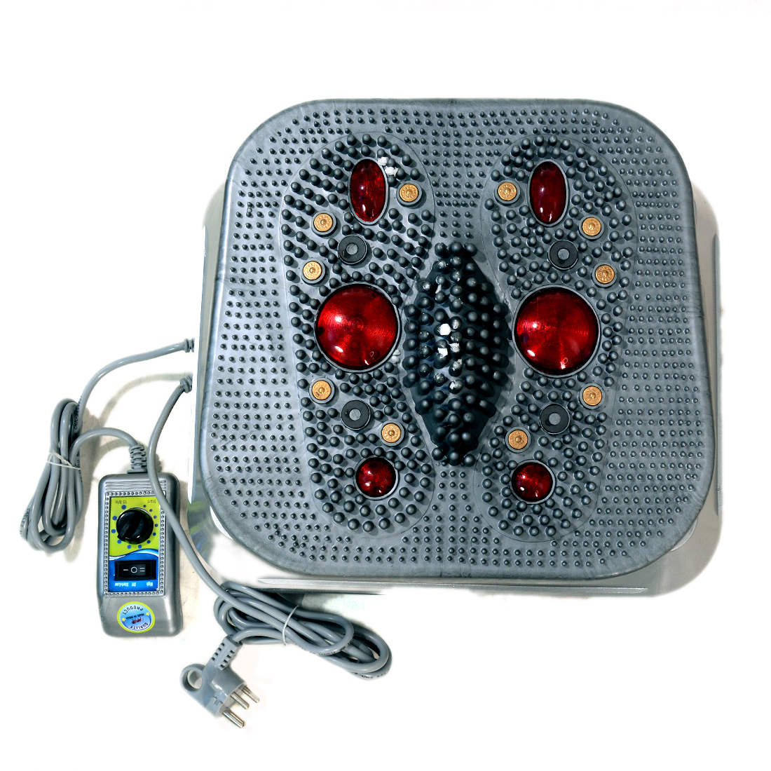 Wonder Blood Circulation Machine - Abs Plastic, 42x42x32cm, Silver | Acupressure Therapy, Vibration/therapy, Magnet Therapy, Enhance Blood Circulation, Stress Relief, Improve Flexibility