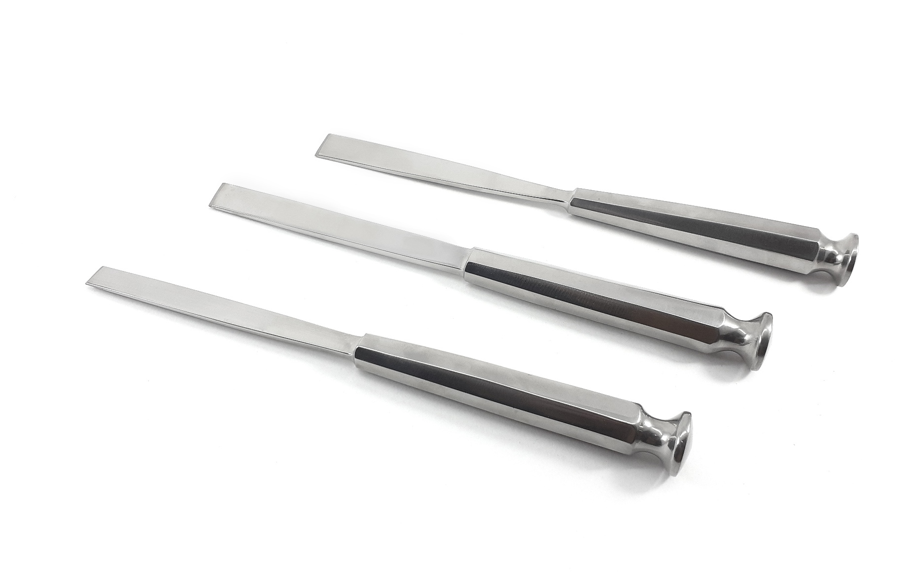 Surgical Chisels - Surgical Steel, Sizes 5-30mm | Durable, Corrosion Resistant, Polished Finish, Hexagonal Handle