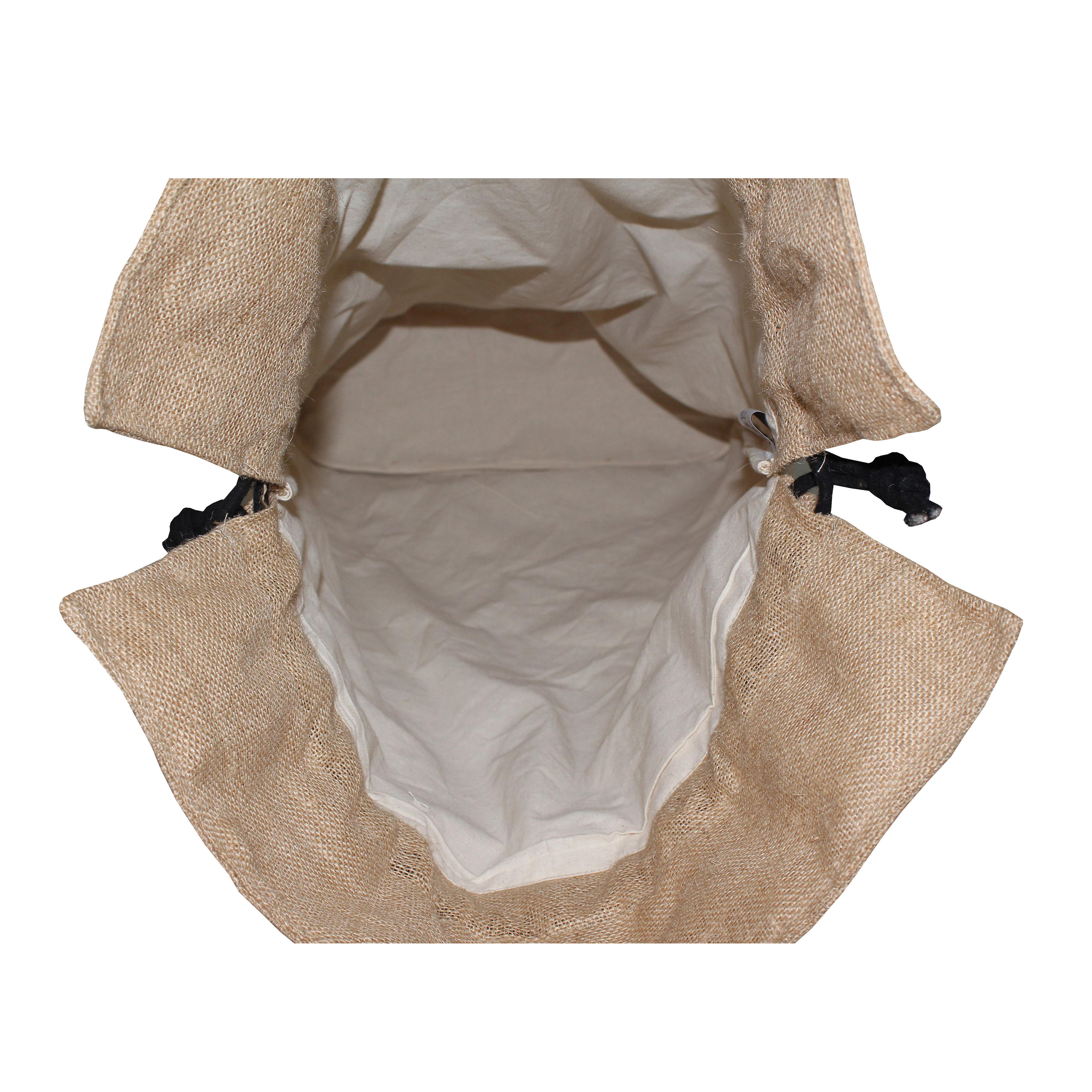 Available In All Color Jute Drawstring Bag