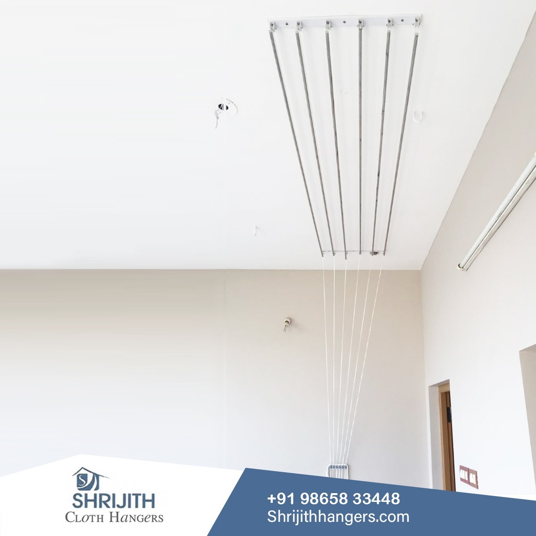Silver Ceiling Cloth Drying Hanger In Kuniamuthur