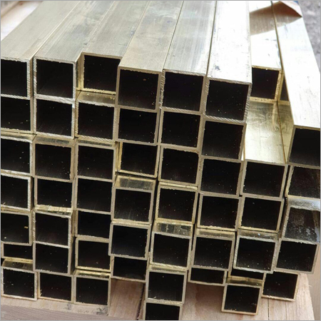 Brass Square Pipe - Color: Golden