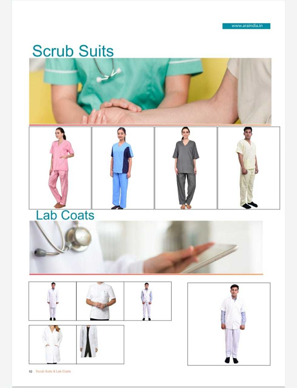 Hospital Uniform - Polyester Blend, Xs-xxl , White Color With Regular Fit And Multiple Pockets, Machine Washable