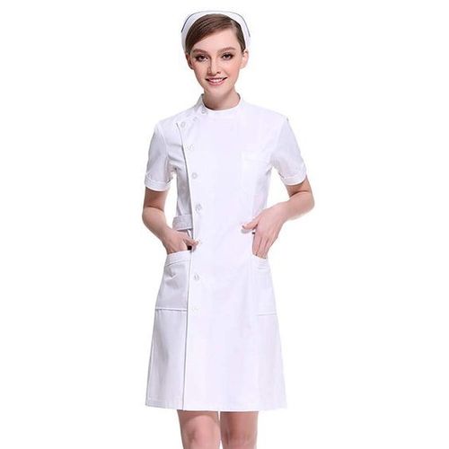 सफेद नर्स पॉलिएस्टर यूनिफ़ॉर्म कपड़े की लंबाई: 100 मीटर (एम)