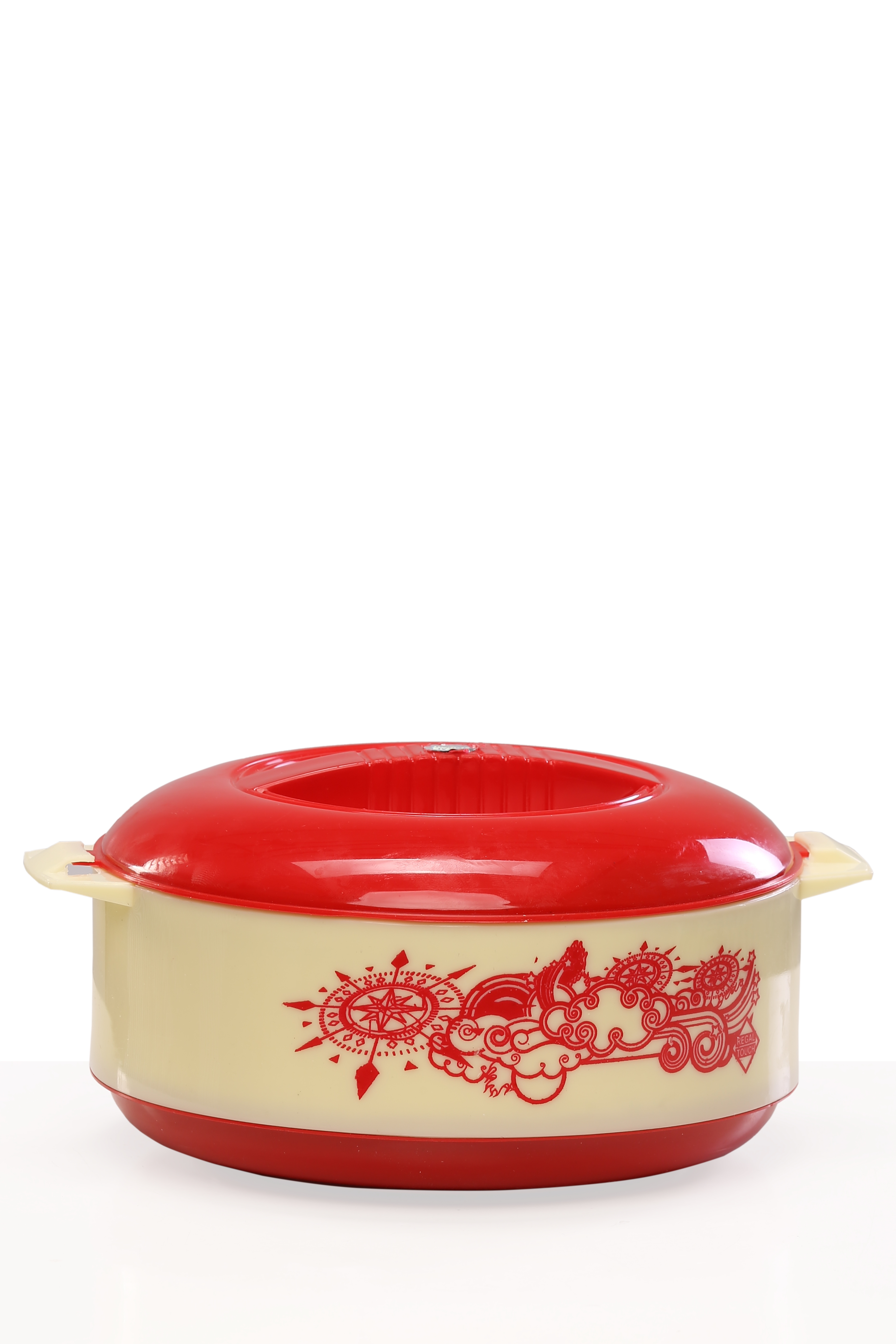 Dine Met Casserole - 1000 Ml Capacity , Plastic Material With Printed Round Design, Available In Multiple Colors