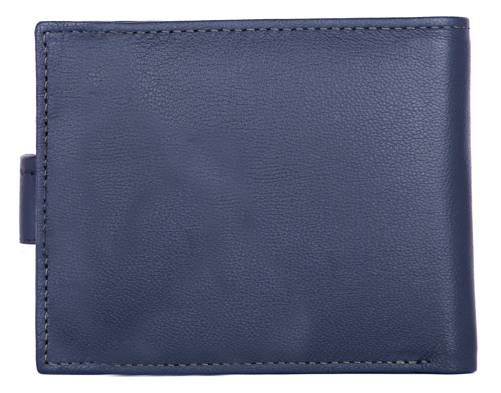 Blue Rfid Protected Genuine High Quality Leather Wallet For Men