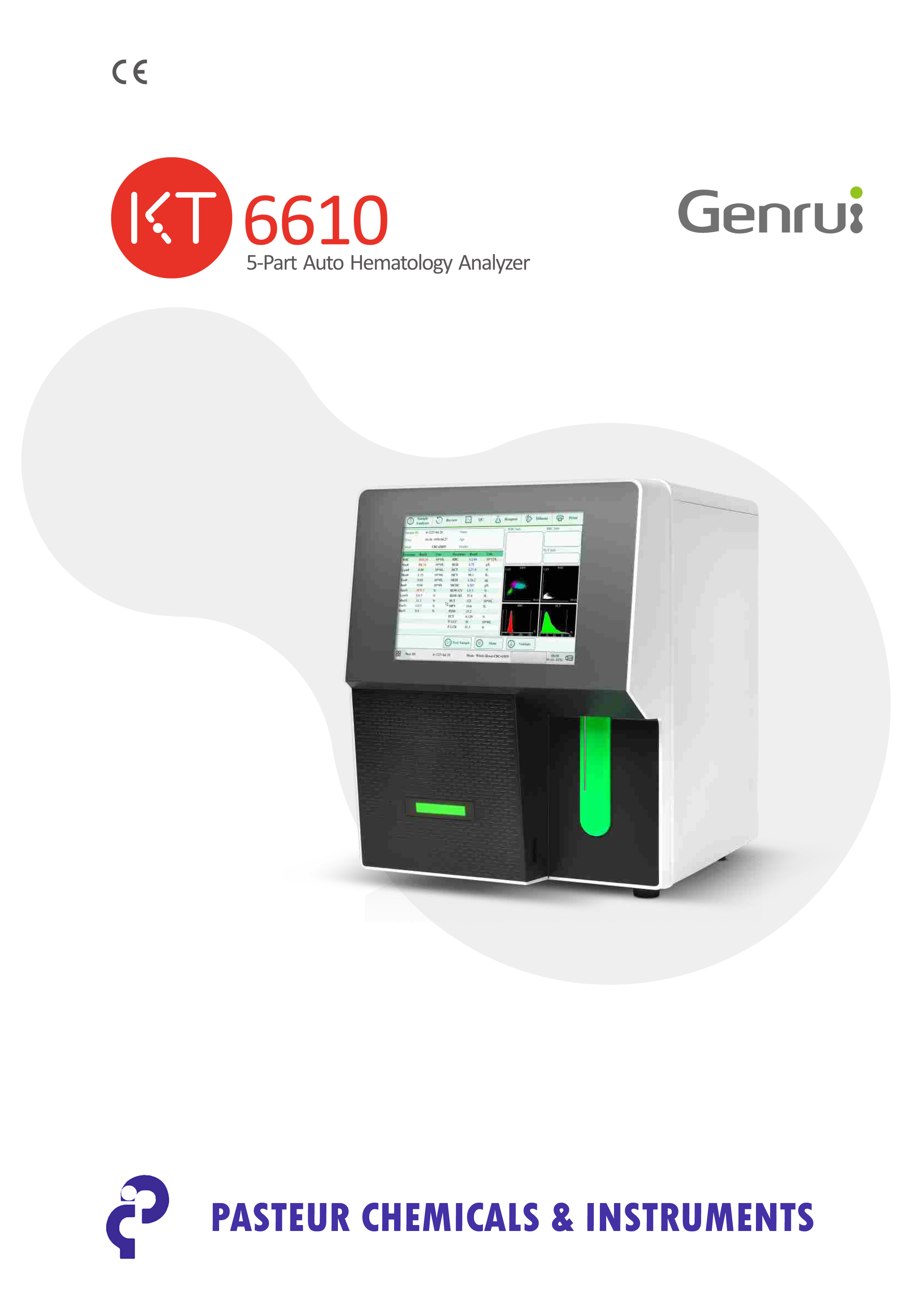 Genrui Kt6610 5 Part Diff Blood Cell Counter