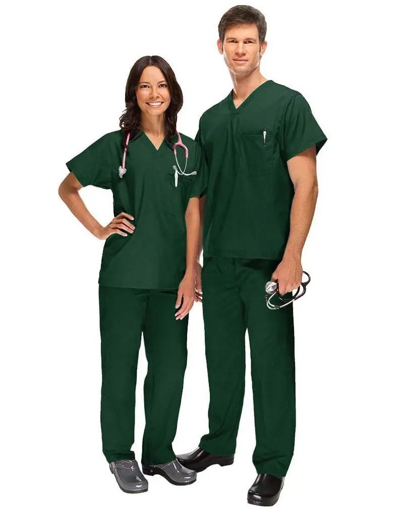 Assorted Hospital Fast Drying Green Twill Medical Polyester Uniform Fabric