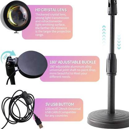 Plastic Rgb 16 Colors Remote Control Sleeping Night Light Projector Sunset Lamp With Remote