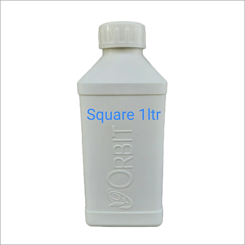 1 Ltr Square Plastic Bottle - HDPE, 1 Ltr Size, Round and Square Shaping Modes | Versatile Design, Eco-Friendly Material, Durable for Storage