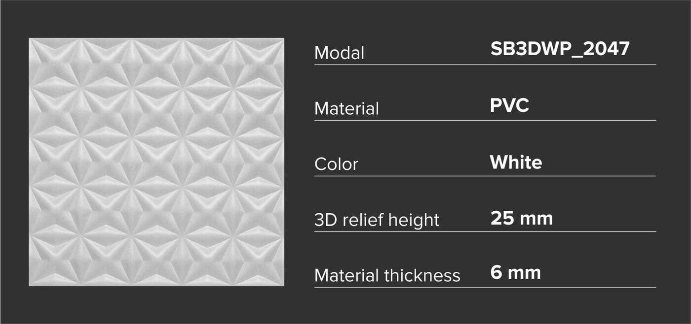 3dwp2047 3d Wall Panels Size: 8 X 4 Ft