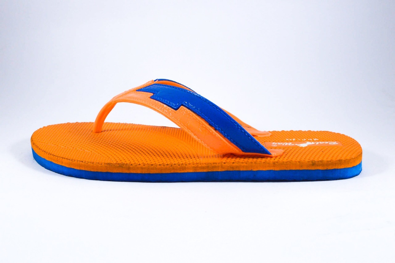 Imboze Rubber Slippers - Pvc Upper, Rubber Outsole | Available In Sizes 6 To 9, Men's Summer & Winter Footwear In Orange, Red, Royal Blue