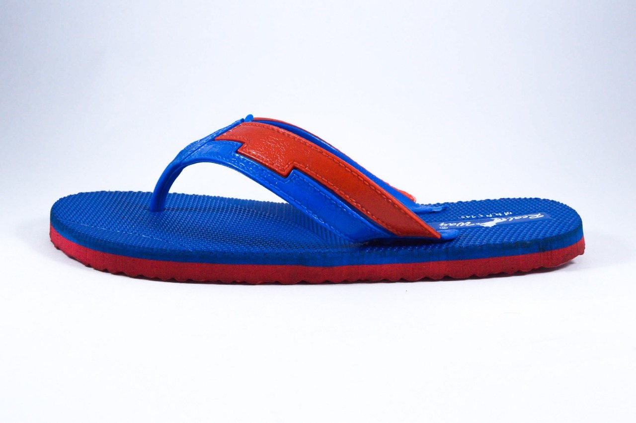 Imboze Rubber Slippers - Pvc Upper, Rubber Outsole | Available In Sizes 6 To 9, Men's Summer & Winter Footwear In Orange, Red, Royal Blue