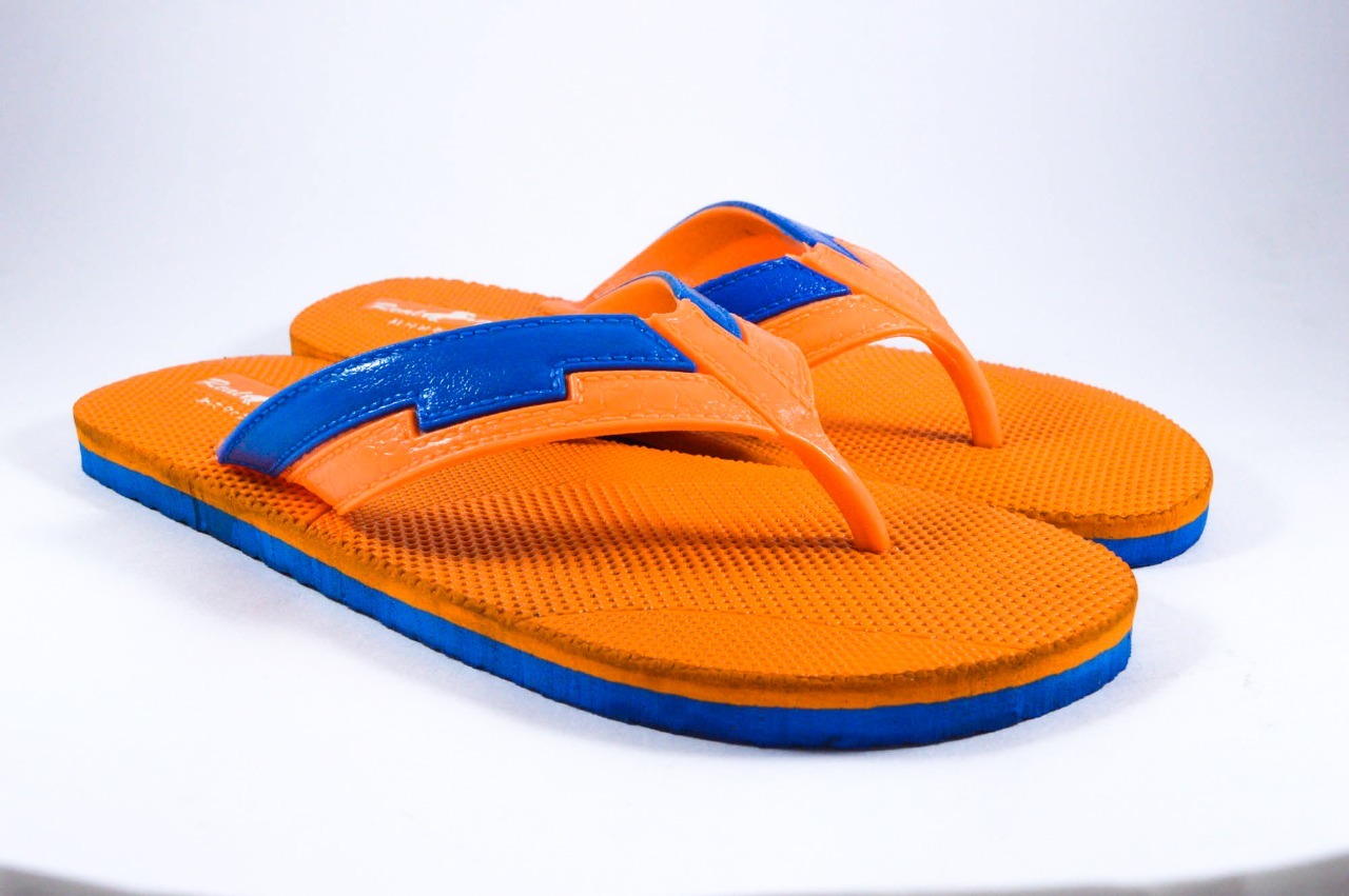 Imboze Rubber Slippers - Pvc Upper, Rubber Outsole | Available In Sizes 6 To 9, Men's Summer & Winter Footwear In Orange, Red, Royal Blue