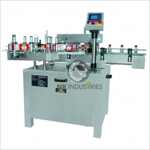 Silver Automatic Single Side Flat Bottle Sticker Labeling Machine
