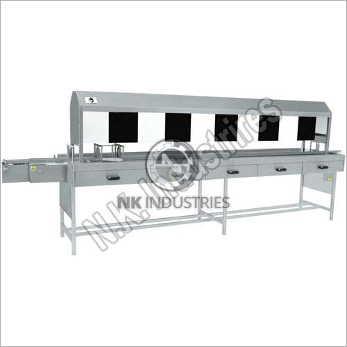 Silver Manual Vial Bottle Inspection Machine With Black And White Board