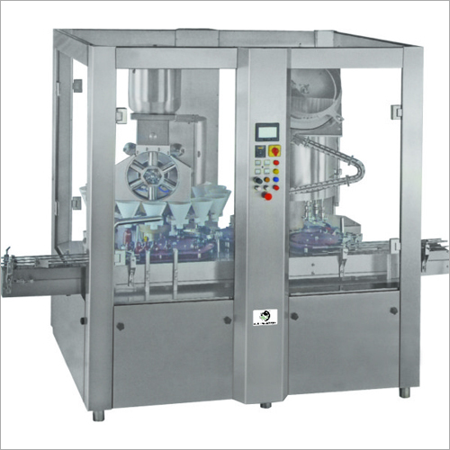 Silver Monoblock Rotary Dry Syrup Powder Filling Machine