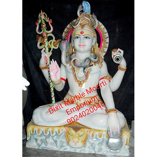 Marble Shiva Statue - Professional Indian Temple Art | Exquisite Marble Craftsmanship, Unique Theme, Elegant Design