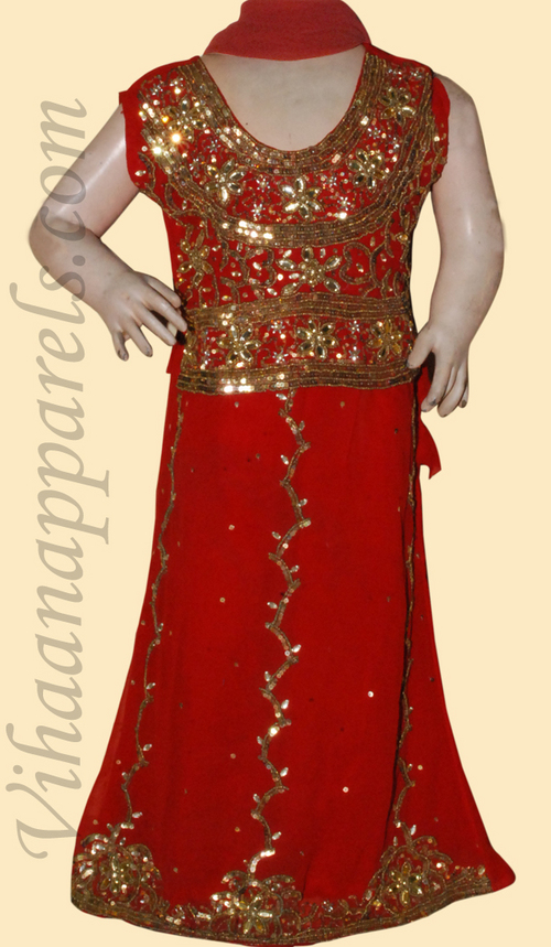 Georgette Kids lehenga 