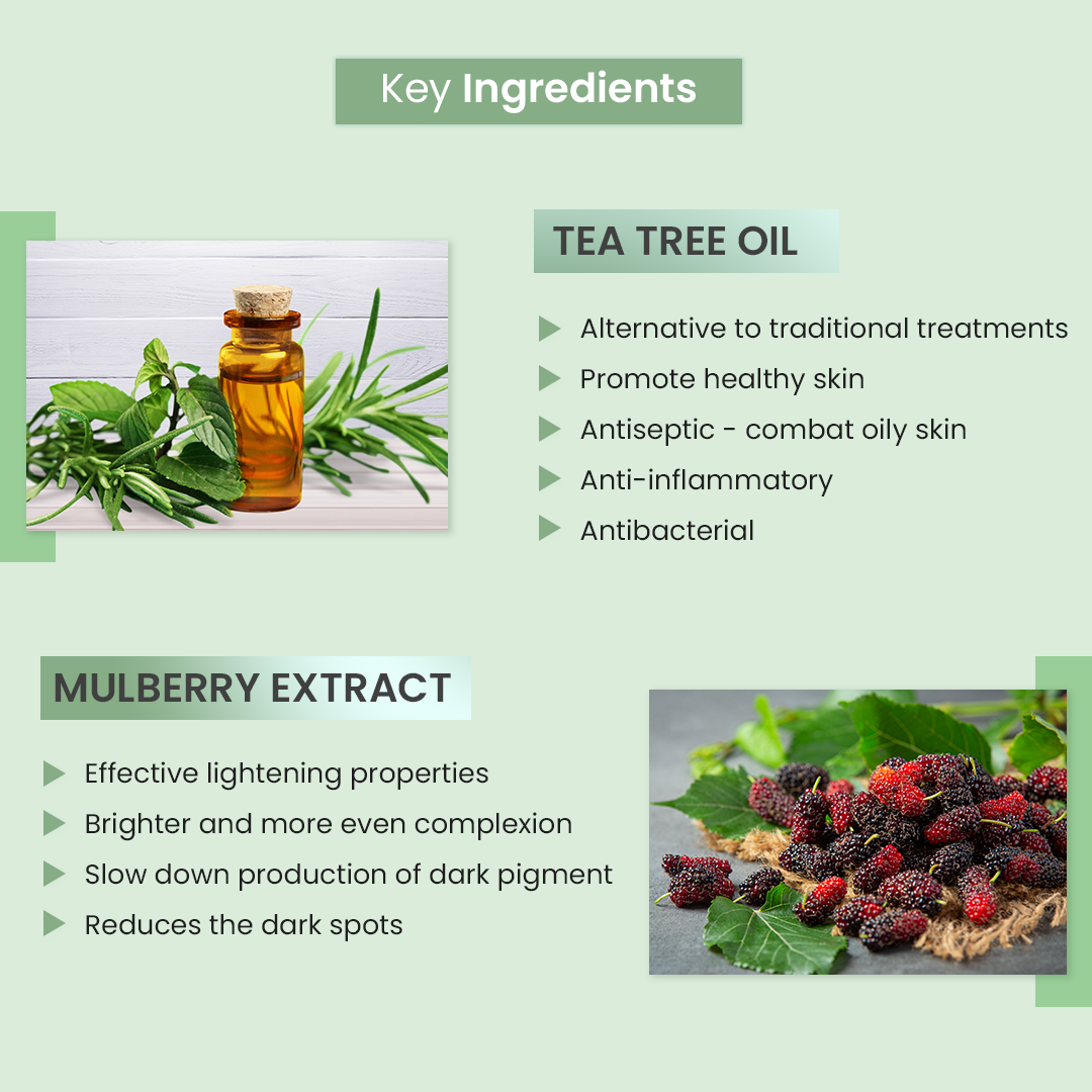 Herbal Care Soothing Skin Facewash With Tea Tree Oil & Mulberry Extract - 100ml Age Group: Unisex