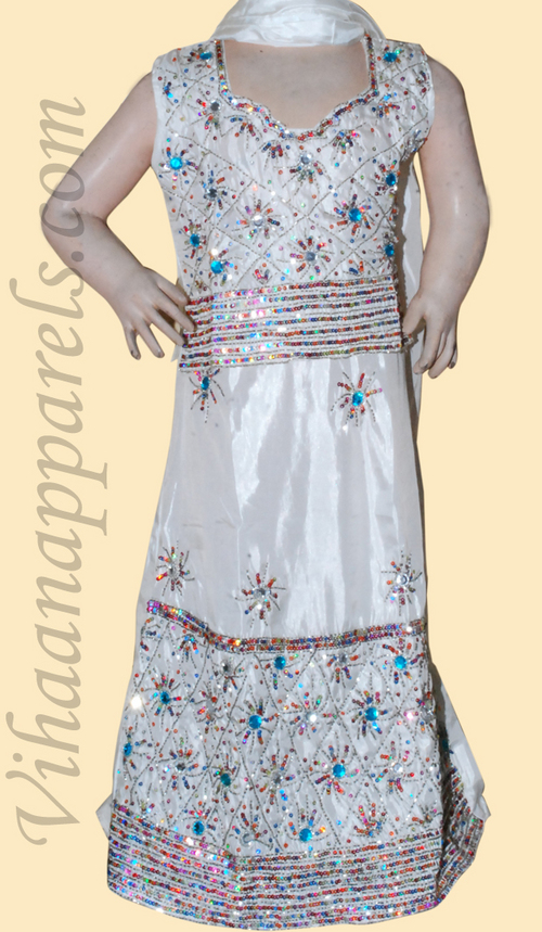 Silk kids lehenga 