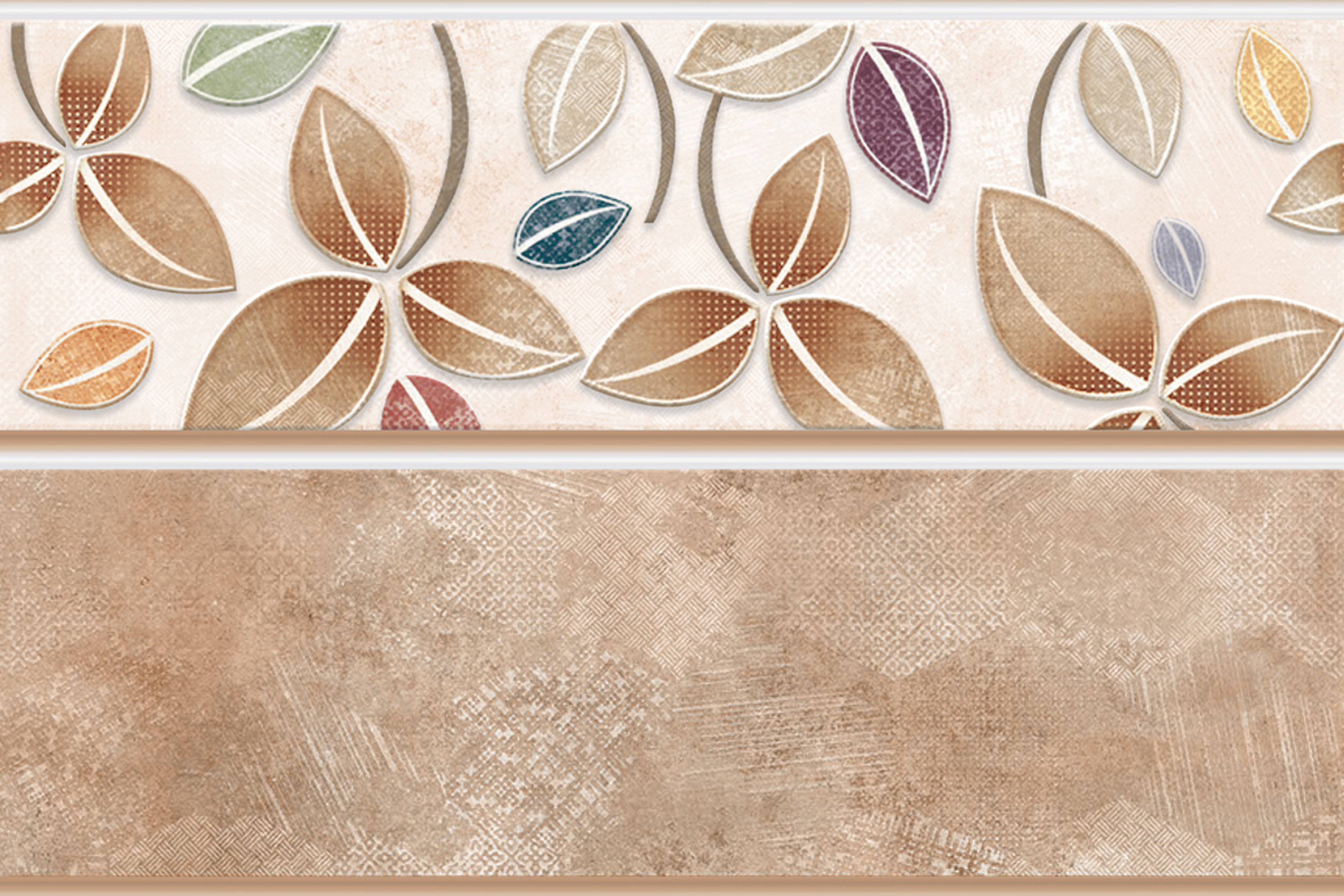 Ceramic Digital Wall Tiles - 300x450mm, Glossy Finish, Acid-resistant, Antibacterial, Non-slip, Multi-color Design