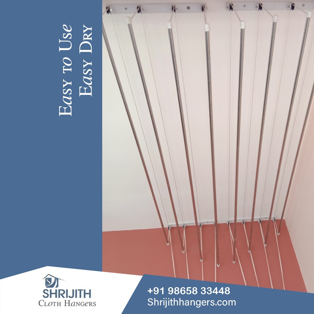 Silver Ceiling Cloth Drying Hanger In Ondipudur