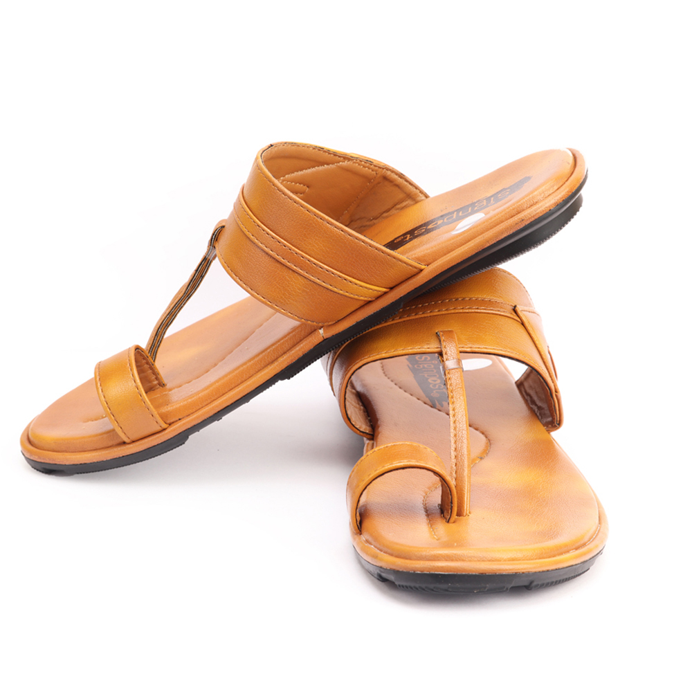 Rust Men's Size 7 To 10 Kolhapuri Slippers