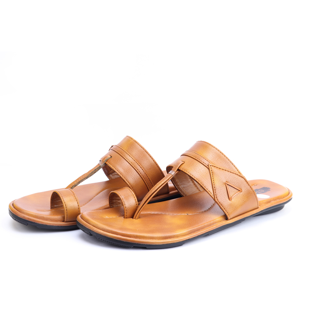 Rust Men's Size 7 To 10 Kolhapuri Slippers