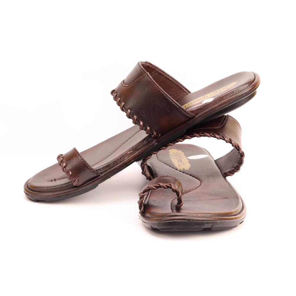 Brown Men's Slip On Kolhapuri Slippers