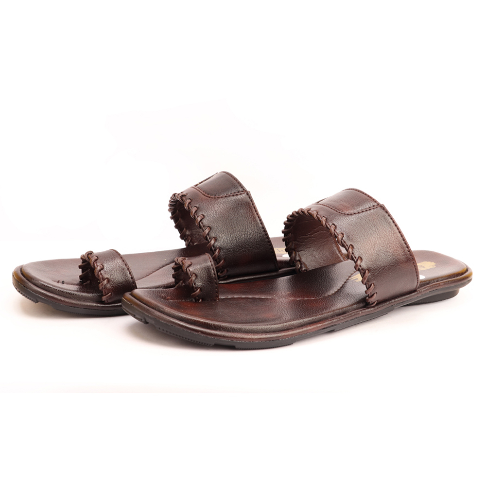 Brown Men's Slip On Kolhapuri Slippers