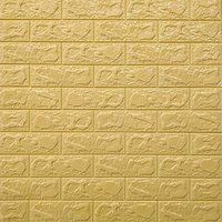 3d Self Adhesive Yellow Brick Wall Sticker Size: Width 70 Cm X Length 77 Cm X Hight 0.5 Cm