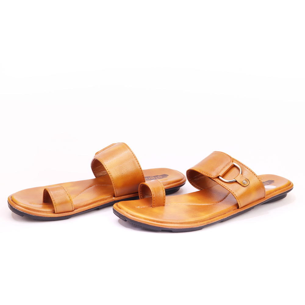 Men's Flip Flop Kolhapuri Slippers - Pu Sole, Pvc Upper, Sizes 7 To 10, Rust Color | Soft, Flexible, Anti-skid, Water Resistant, Impact Absorption