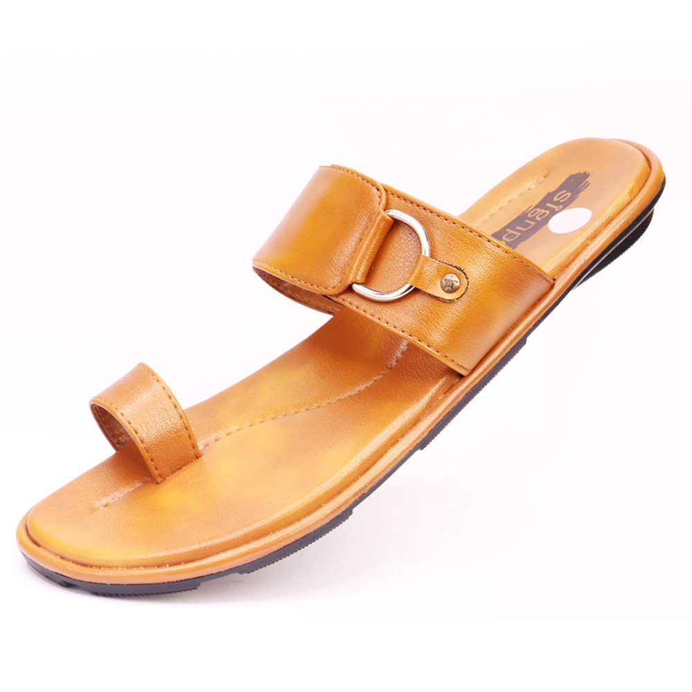 Men's Flip Flop Kolhapuri Slippers - Pu Sole, Pvc Upper, Sizes 7 To 10, Rust Color | Soft, Flexible, Anti-skid, Water Resistant, Impact Absorption