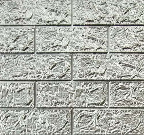 3डी स्वयं चिपकने वाला ग्रे ईंट दीवार स्टिकर